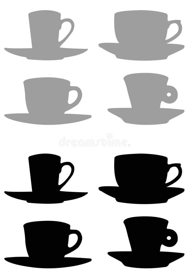Cups Silhouette Stock Illustrations 2 520 Cups Silhouette Stock