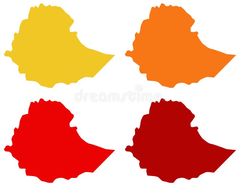 Map of Horn of Africa with Flags on Globe Stock Illustration