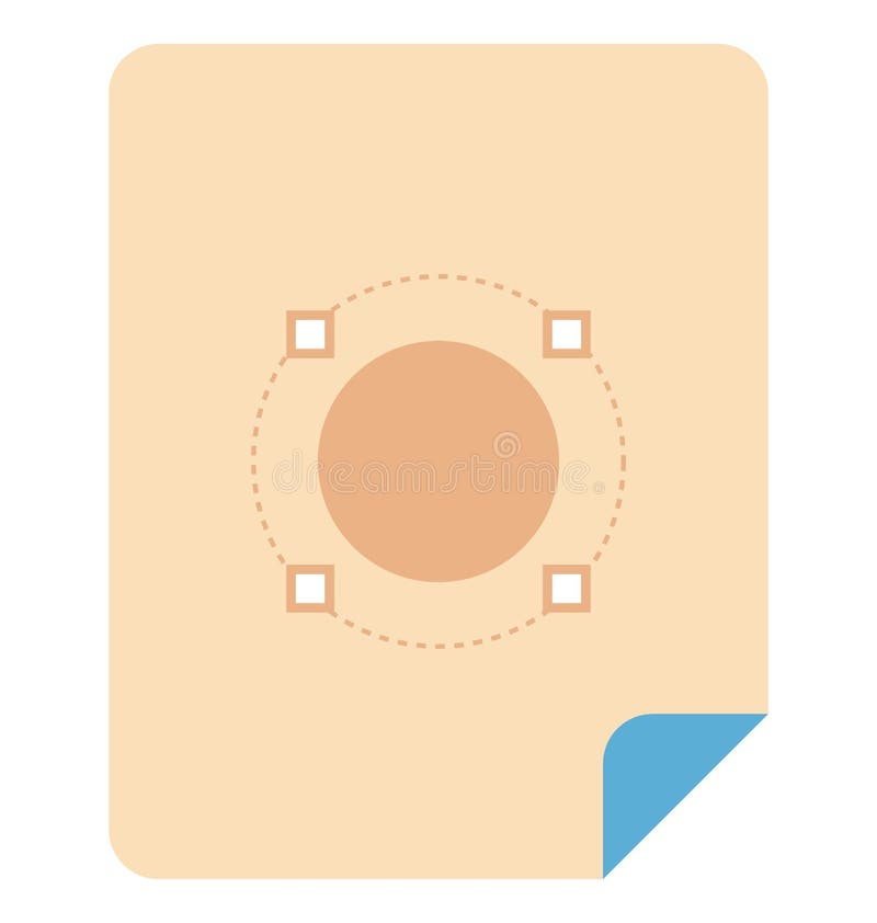 Vector File Extension, Anchor Points Vector Icon Stock Vector