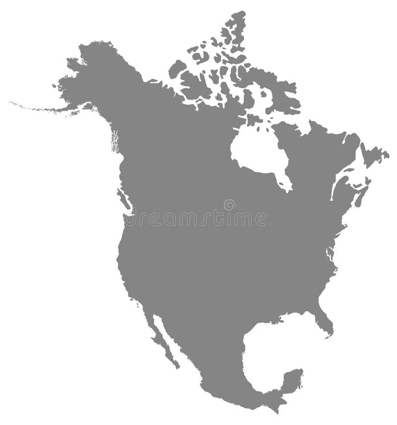North America Map Continent Stock Vector Illustration Of Hemisphere