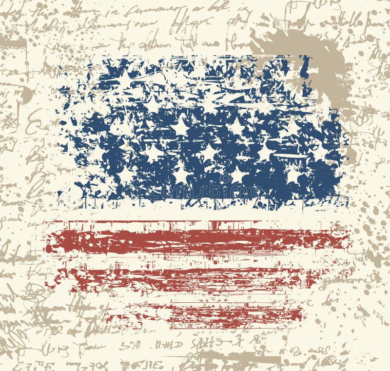 Grunge USA flag. Vintage American flag. Vector royalty free illustration Grunge USA flag. Vintage American flag. Vector royalty free illustration