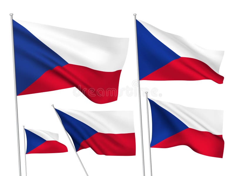 Vector flags of Czech Republic