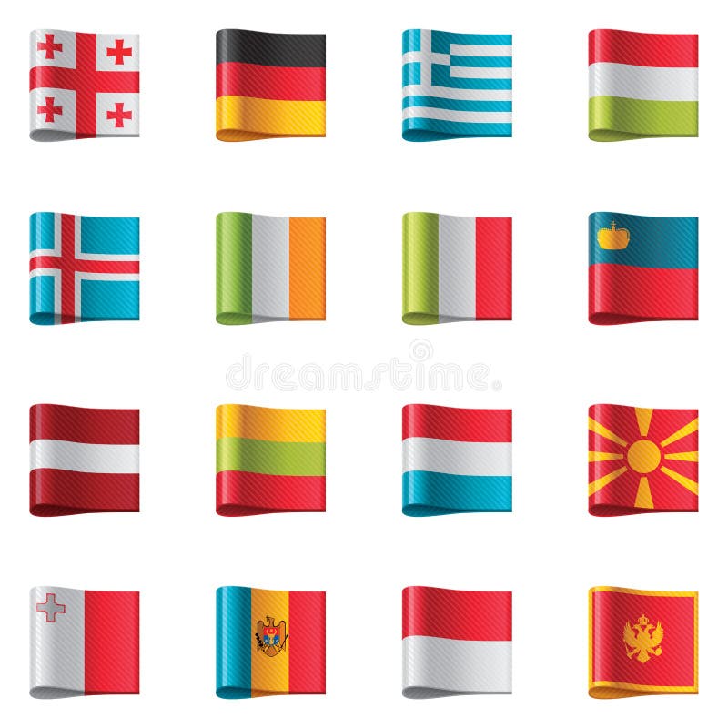 Vector flags. Europe, part 2