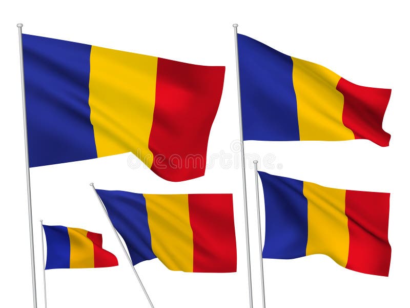 Vector flags of Romania