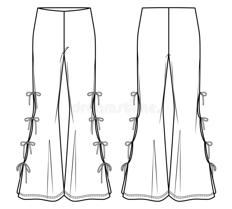 Women boot cut flare tights leggings yoga Pants design flat sketch vector  illustration, Compression pants concept…