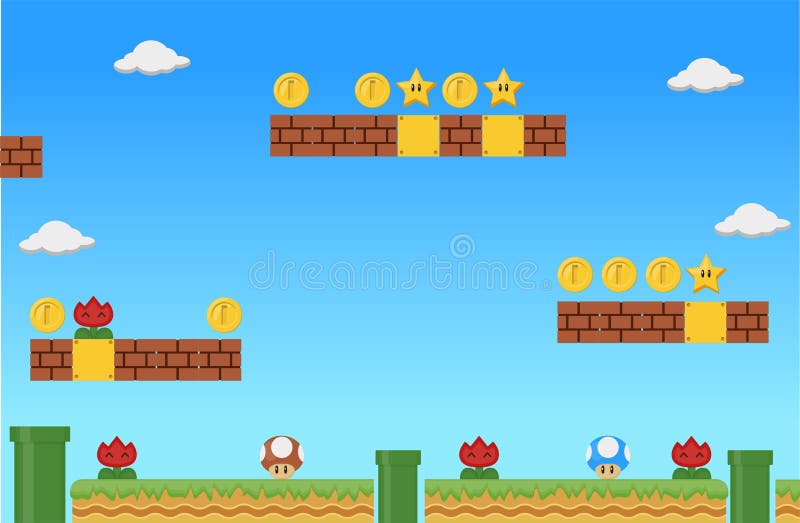 Gaming Background Mario Stock Illustrations – 352 Gaming Background Mario  Stock Illustrations, Vectors & Clipart - Dreamstime