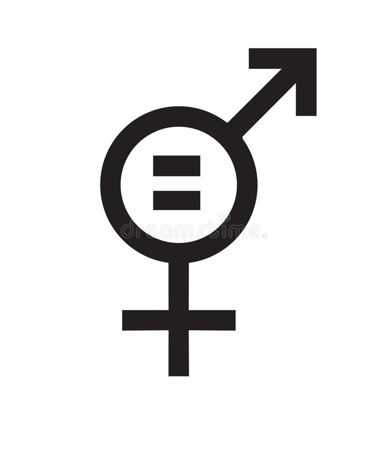 Vector flat black icon of feminism women equality royalty free illustration Vector flat black icon of feminism women equality royalty free illustration