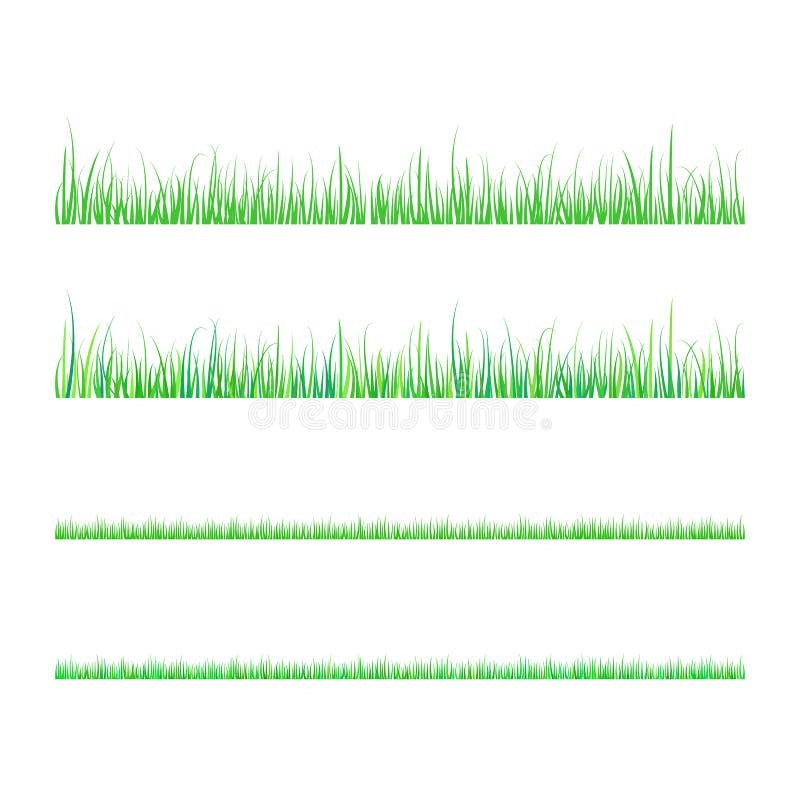Vector flat grass set isolated on white background stock illustration Vector flat grass set isolated on white background stock illustration