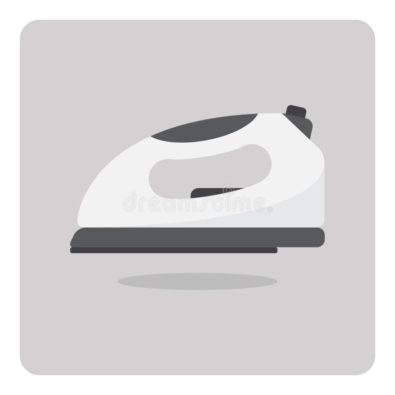 Vector of flat icon, electric iron stock illustration