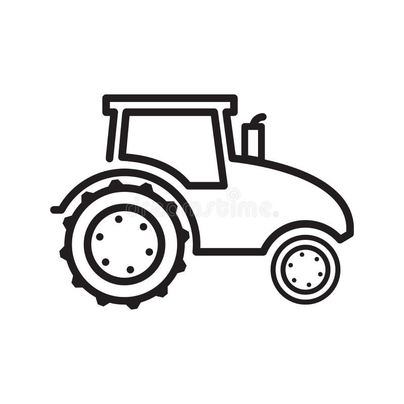 Vector tractor icon stock vector. Illustration of design - 127838371