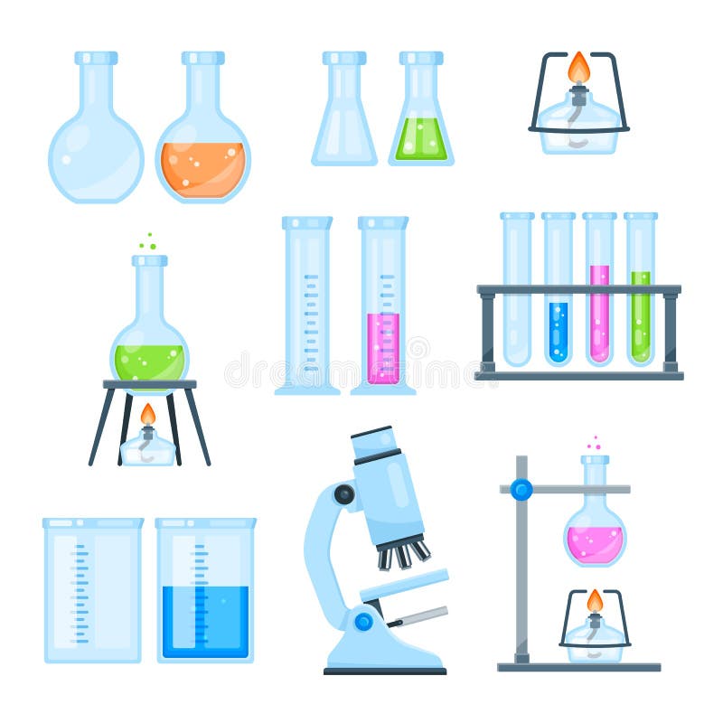 Laboratory Equipment, Balance And Beaker Vector Stock Vector ...