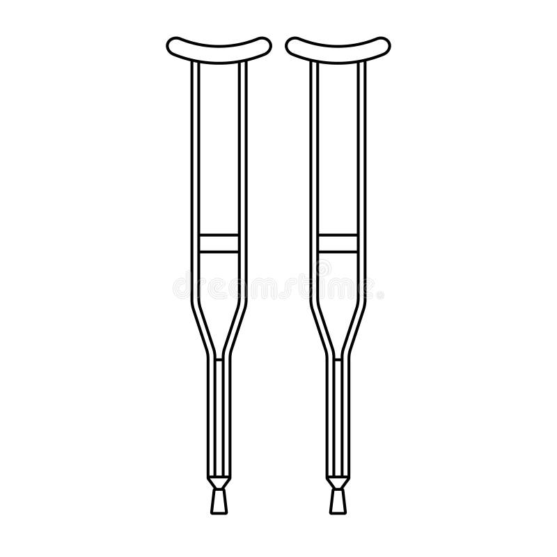 Crutch Vector Drawing Stock Illustrations 466 Crutch Vector Drawing