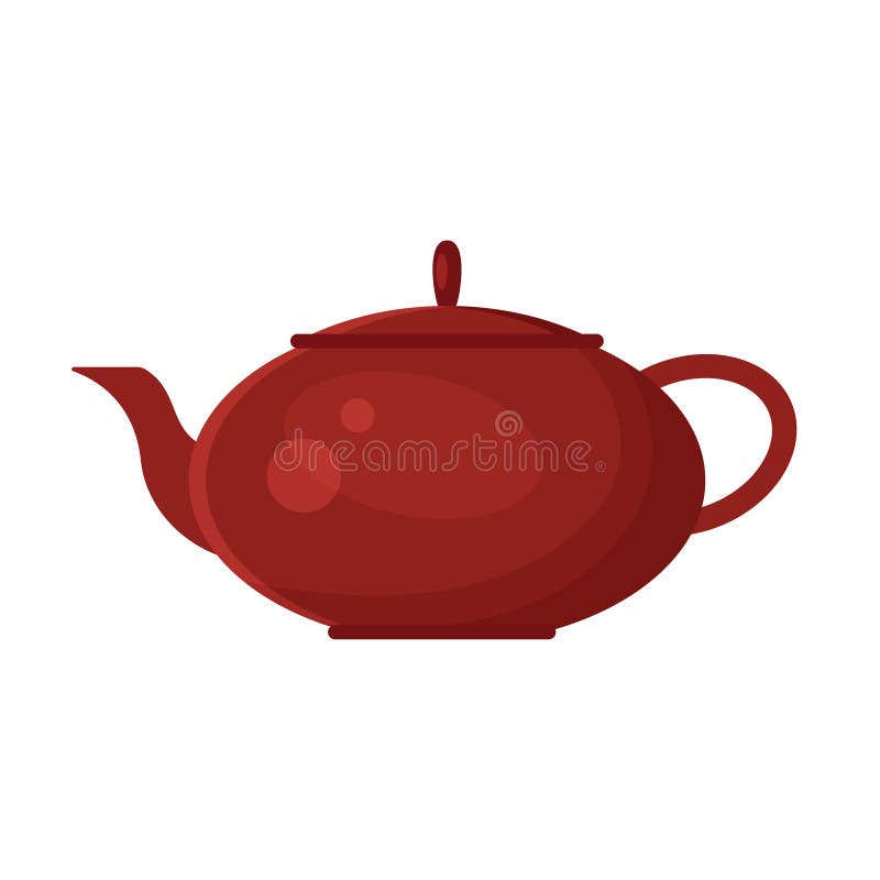 Vector flat teapot icon logo on white background. Tea symbol, design element for restaurant menu, recipe royalty free illustration Vector flat teapot icon logo on white background. Tea symbol, design element for restaurant menu, recipe royalty free illustration