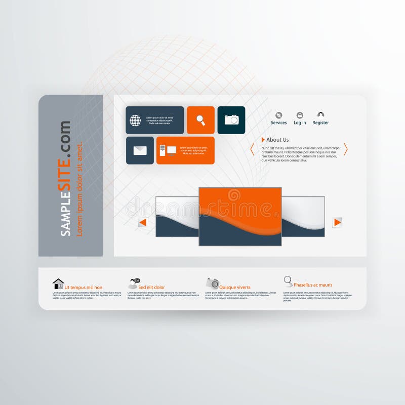 Vector flat user interface (UI) infographic template / design stock illustration