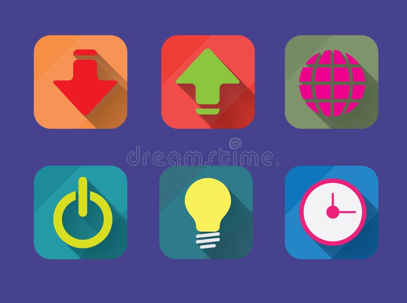 Vector flat web icons