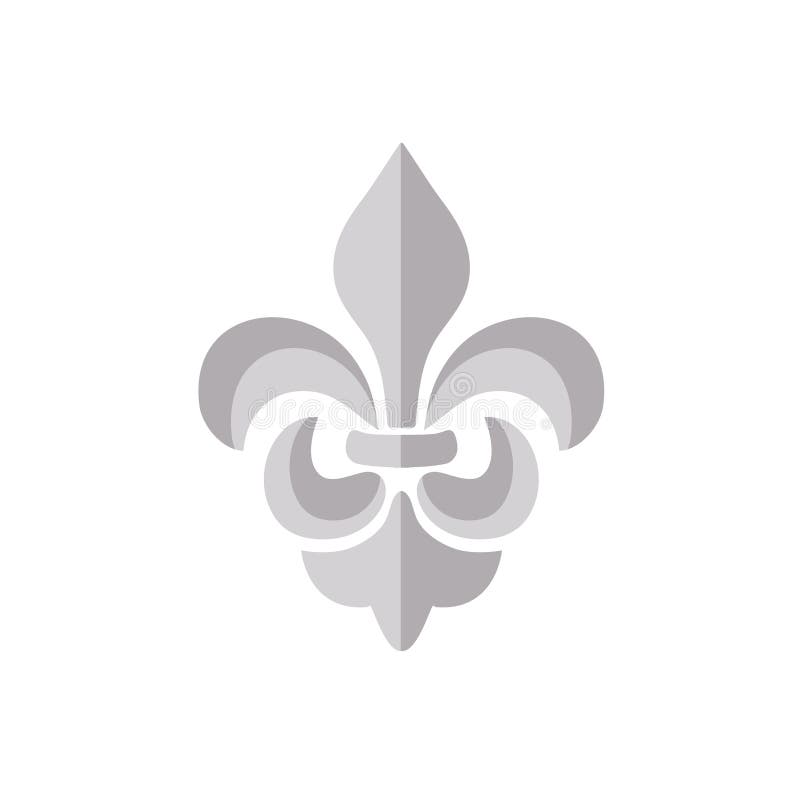 Vector Fleur De Lis Ornament Icon on White Background. Royal Heraldic  Symbol. Vector Illustration Stock Illustration - Illustration of floral,  design: 143887445