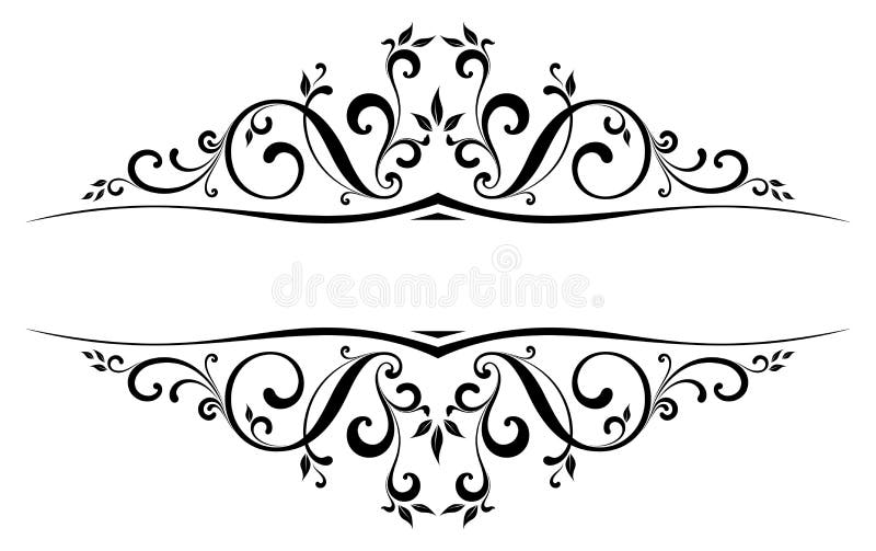Download Vector Floral Accent stock vector. Illustration of black - 72658871