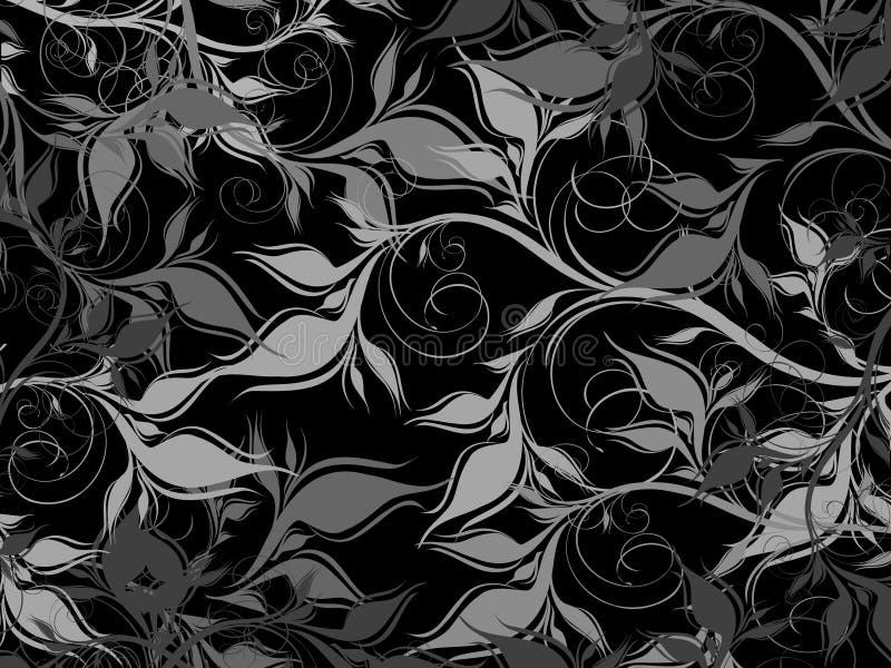 Beautiful Monochrome Black and White Seamless Background with ...