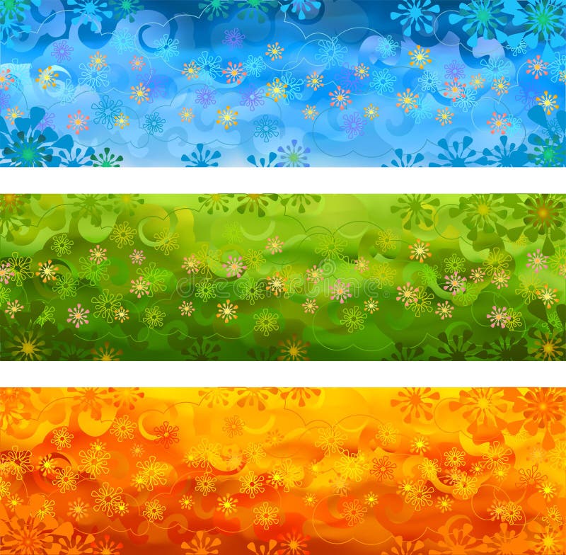 Vector floral banners