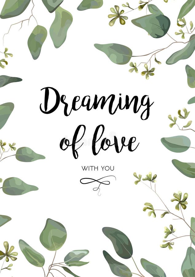 Vector floral card design: Eucalyptus seeded greenery, foliage n vector illustration Vector floral card design: Eucalyptus seeded greenery, foliage n vector illustration