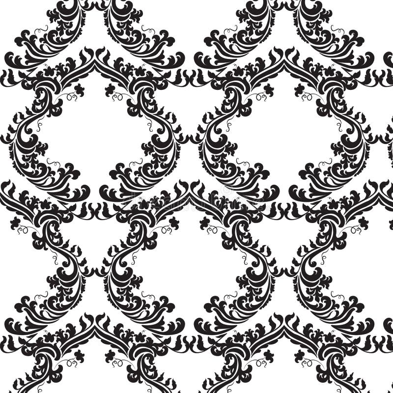 Download Vector Floral Damask Pattern Background Stock Illustration ...