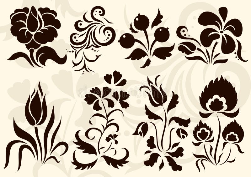 Vector floral decor stock vector. Illustration of pattern - 17427118