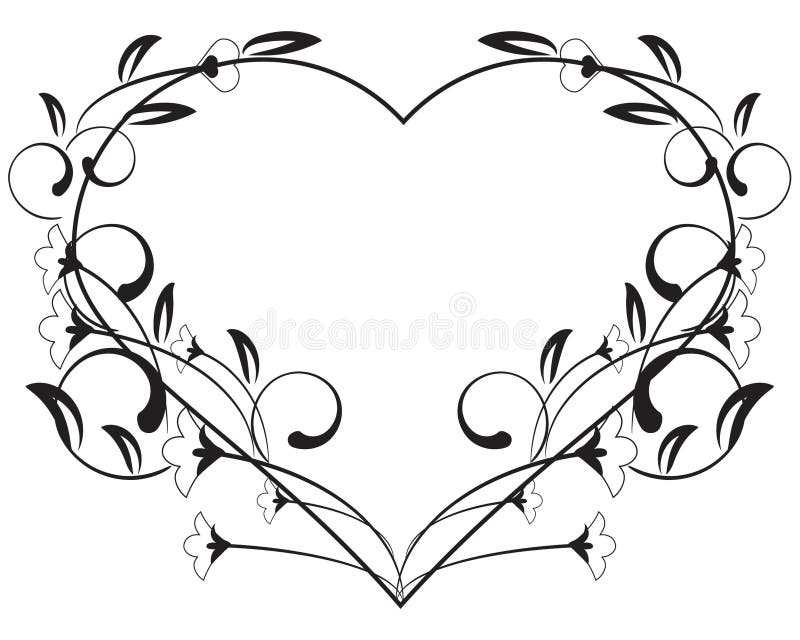 Vector floral love frame