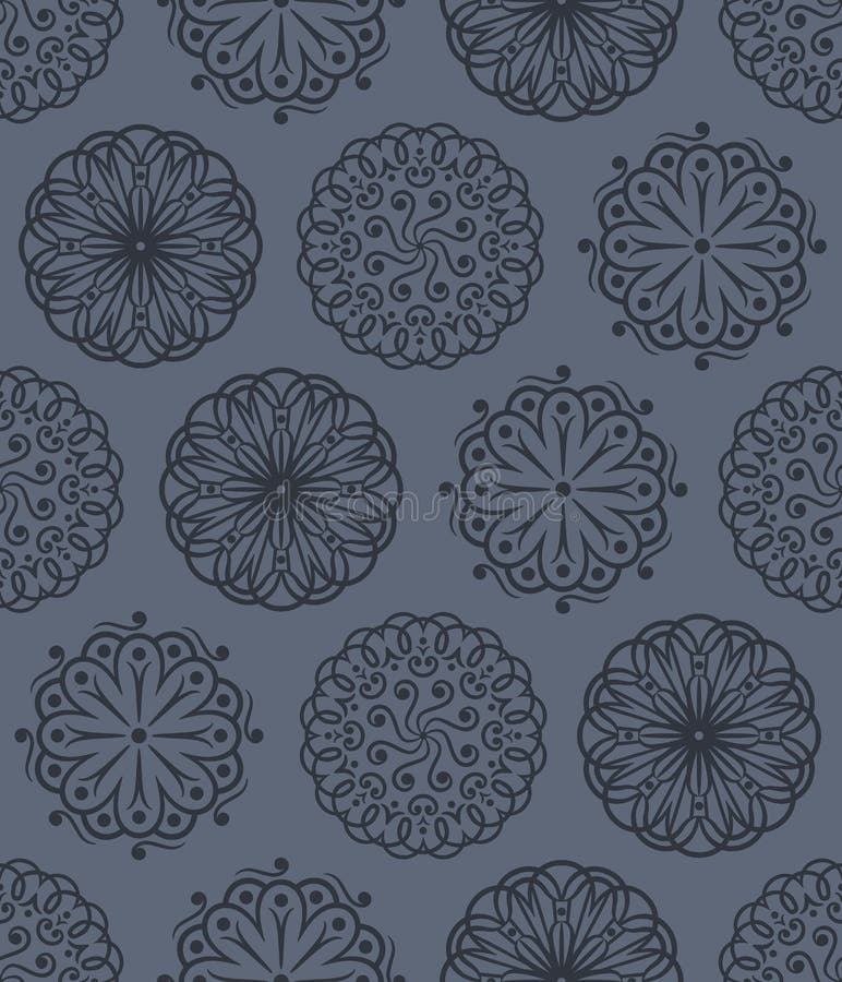 Vector floral ornaments seamless pattern vector illustration