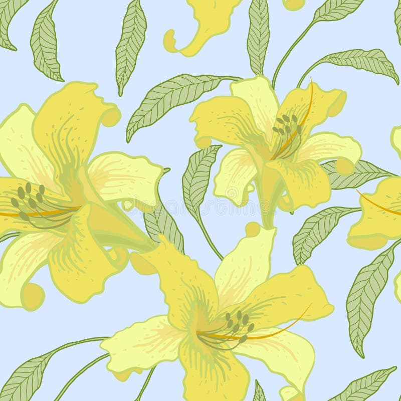 Vector floral seamless background.