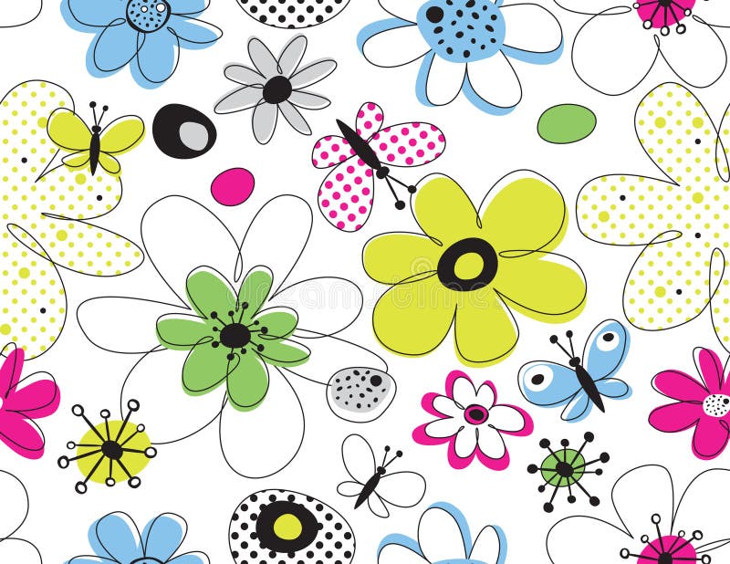 Vector floral seamless pattern