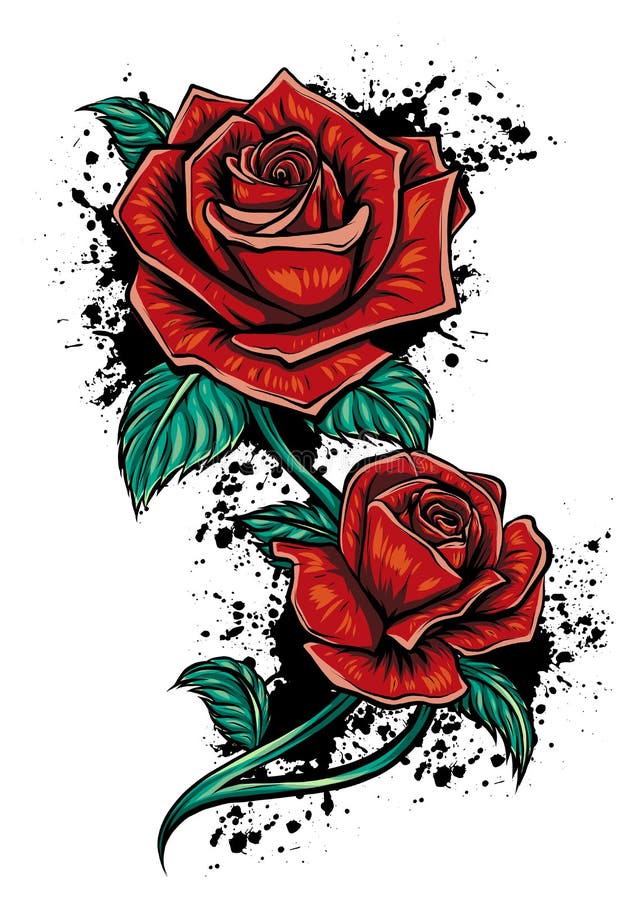 Tattoo Rose Flower.Tattoo, Mystic Symbol Isolated Vector Stock Vector ...