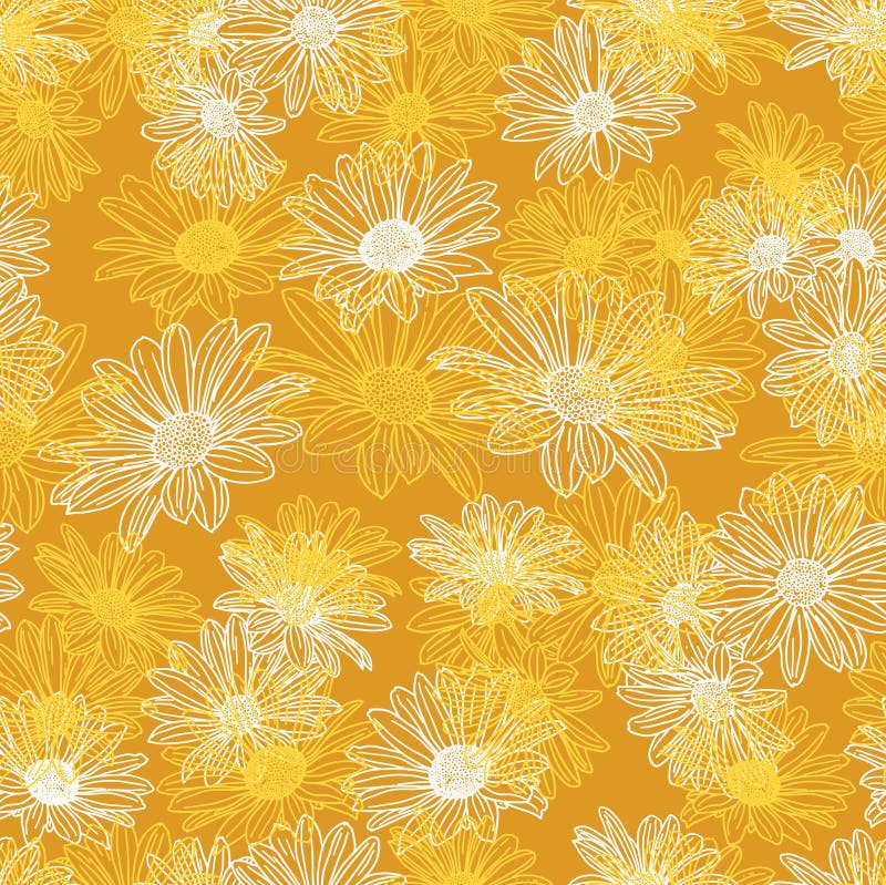 Vector flower seamless background