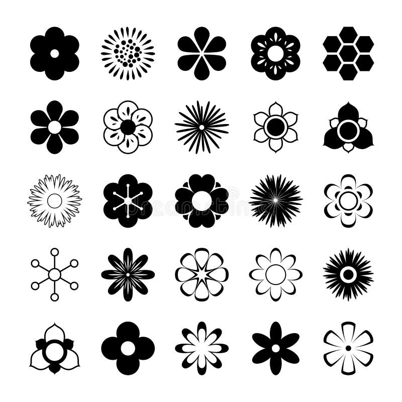 Vector Flower Set stock vector. Illustration of clip - 59493608