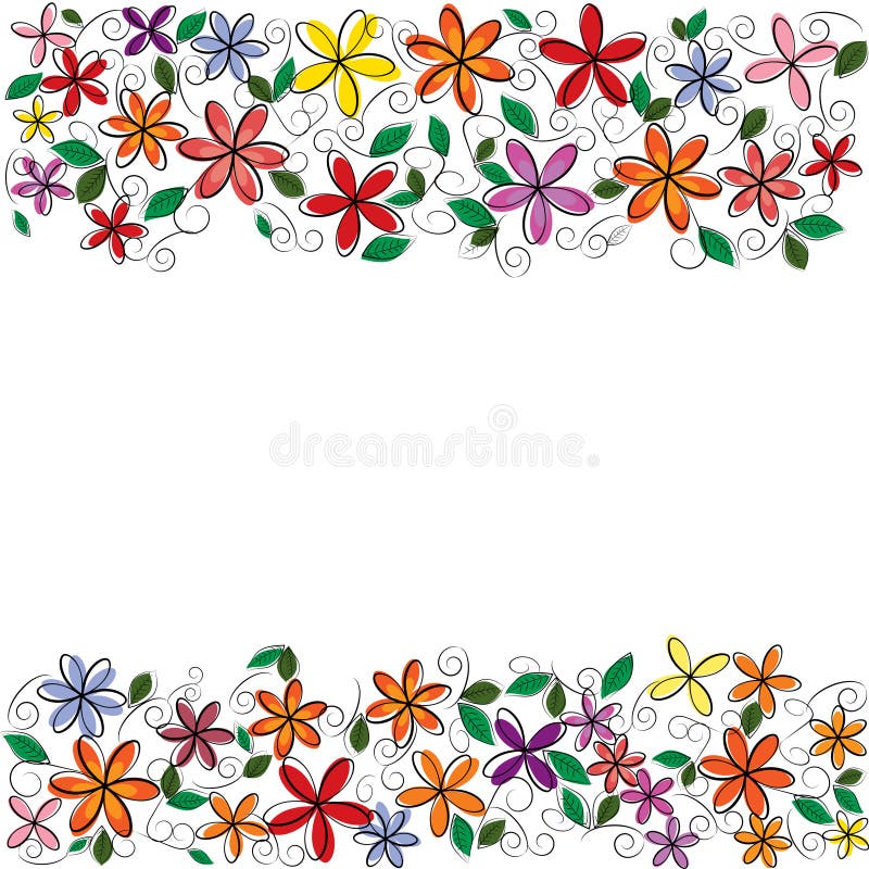 Vector flowers frame