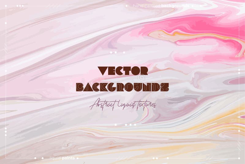 Vector fluid art texture. Abstract backdrop with mixing paint effect. Liquid acrylic artwork with trendy mixed paints vector illustration