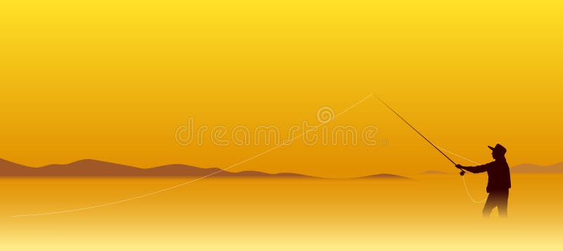 Download Vector Fly Fishing Silhouette Stock Vector - Illustration ...
