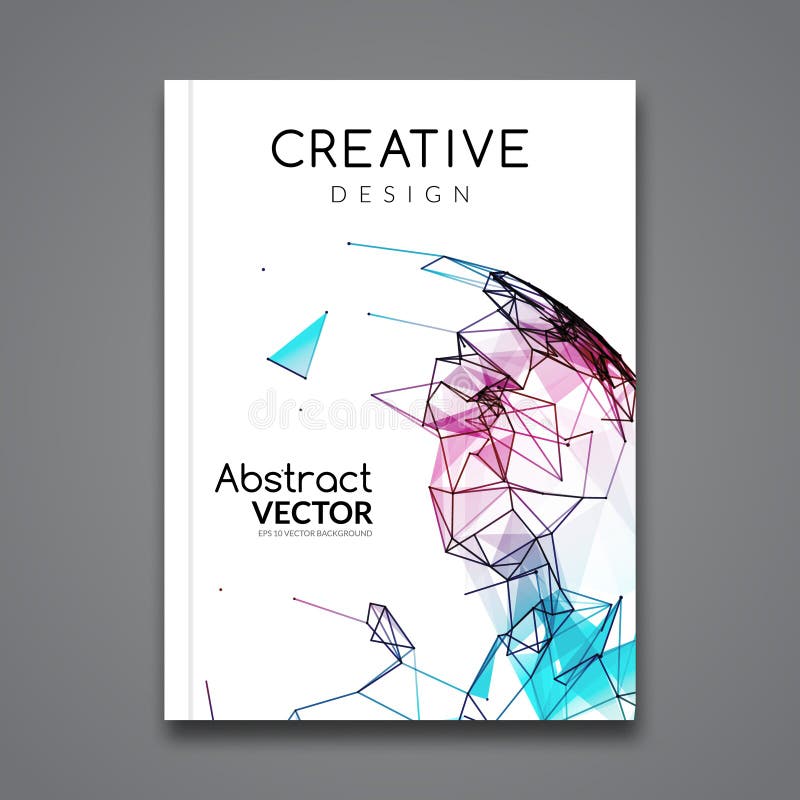 Vector flyer technology connections. Business Brochure template layout. Polygonal colorful style flyer vector illustration Vector flyer technology connections. Business Brochure template layout. Polygonal colorful style flyer vector illustration