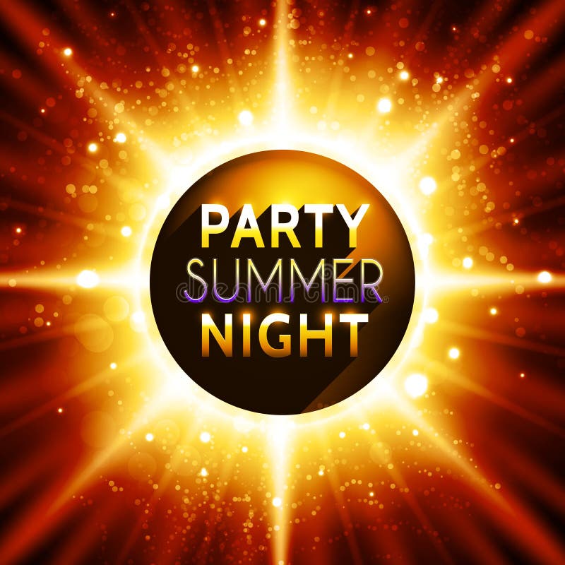 Vector Flyer Template For Summer Night Party Stock Vector