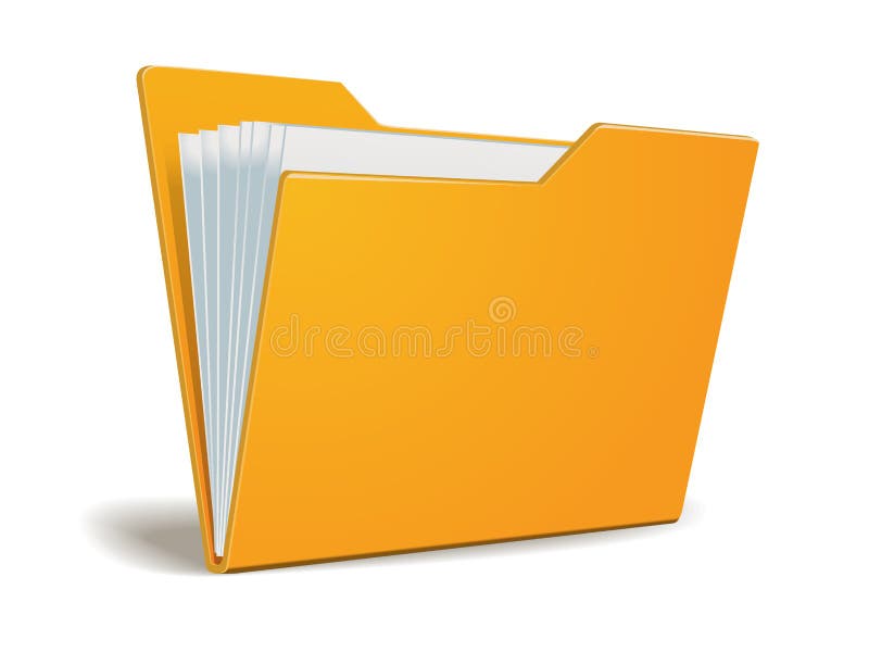 Vector folder with documents vector illustration