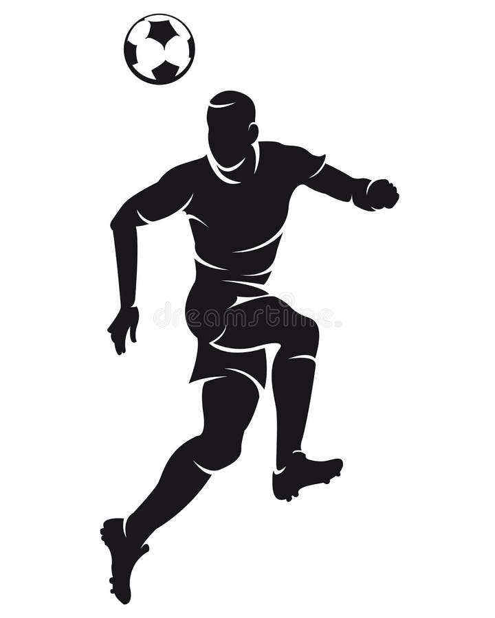 Vector Football soccer Player Silhouette Stock Images 