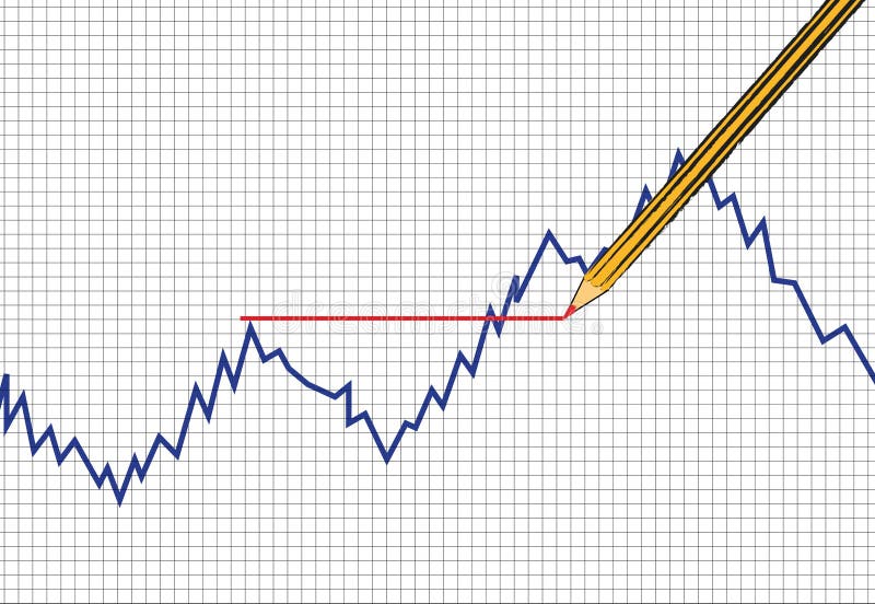 Vector Forex and comodity chart stock illustration