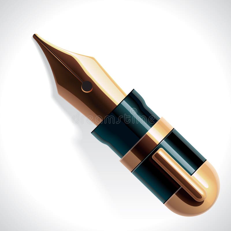 Vector fountain pen XXL icon stock illustration Vector fountain pen XXL icon stock illustration