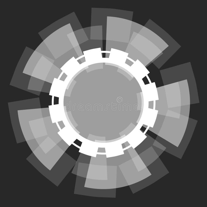 Vector frame with blank windows for icons on a dark background. vector illustration