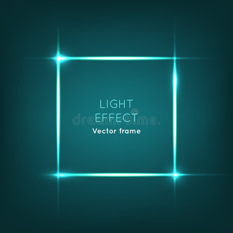 Vector Frame. Light Effect on Dark Blue Background royalty free illustration Vector Frame. Light Effect on Dark Blue Background royalty free illustration