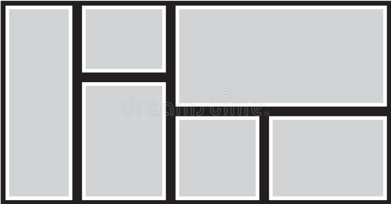 Vector frame for photos and pictures, photo collage, photo puzzle vector illustration