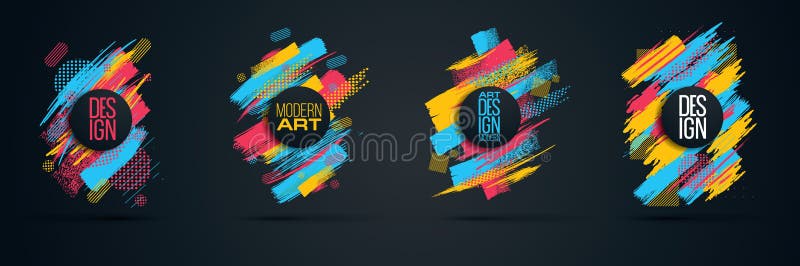 Vector frame for text Modern Art graphics for hipsters