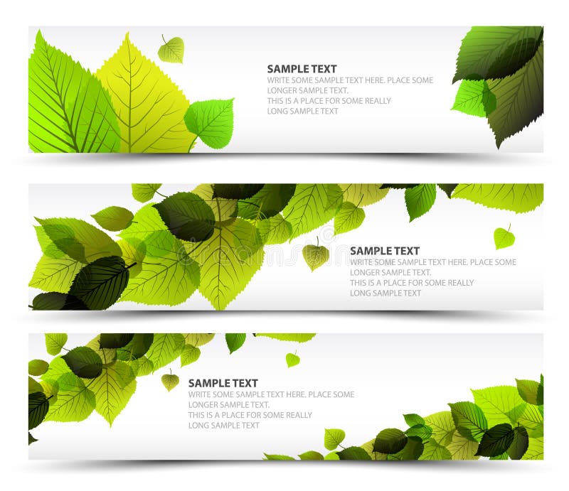 Vector Fresh spring horizontal banners royalty free illustration Vector Fresh spring horizontal banners royalty free illustration