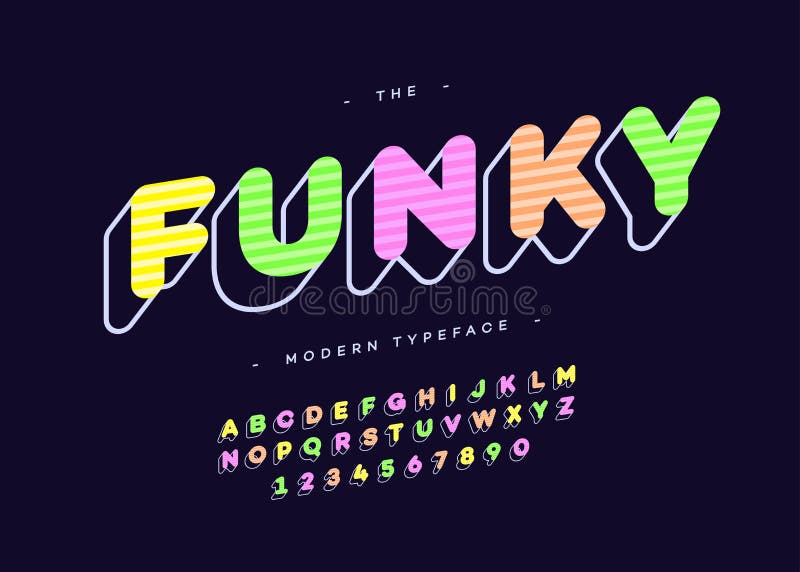 Funky Font stock vector. Illustration of font, funny - 23165419