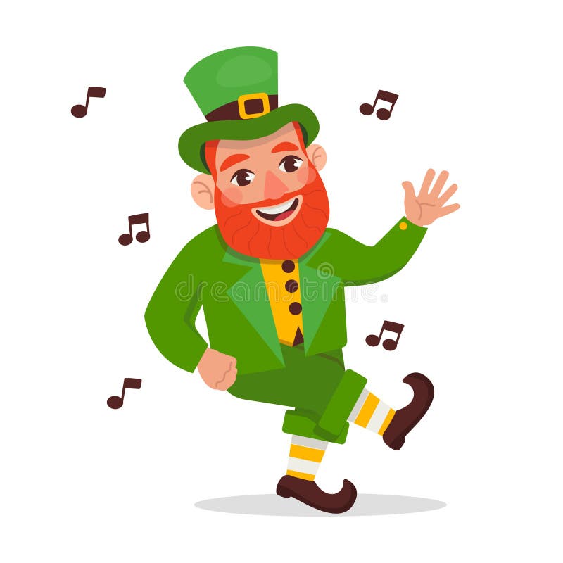 st paddys day dancing leprechaun