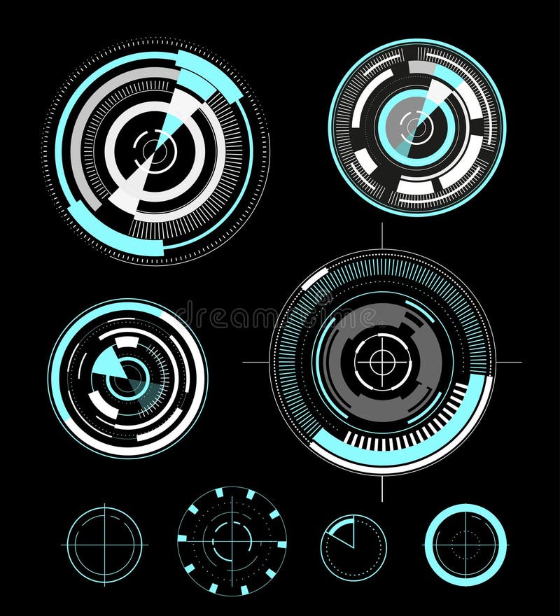 Download Vector Futuristic User Interface Design Elements. Stock ...